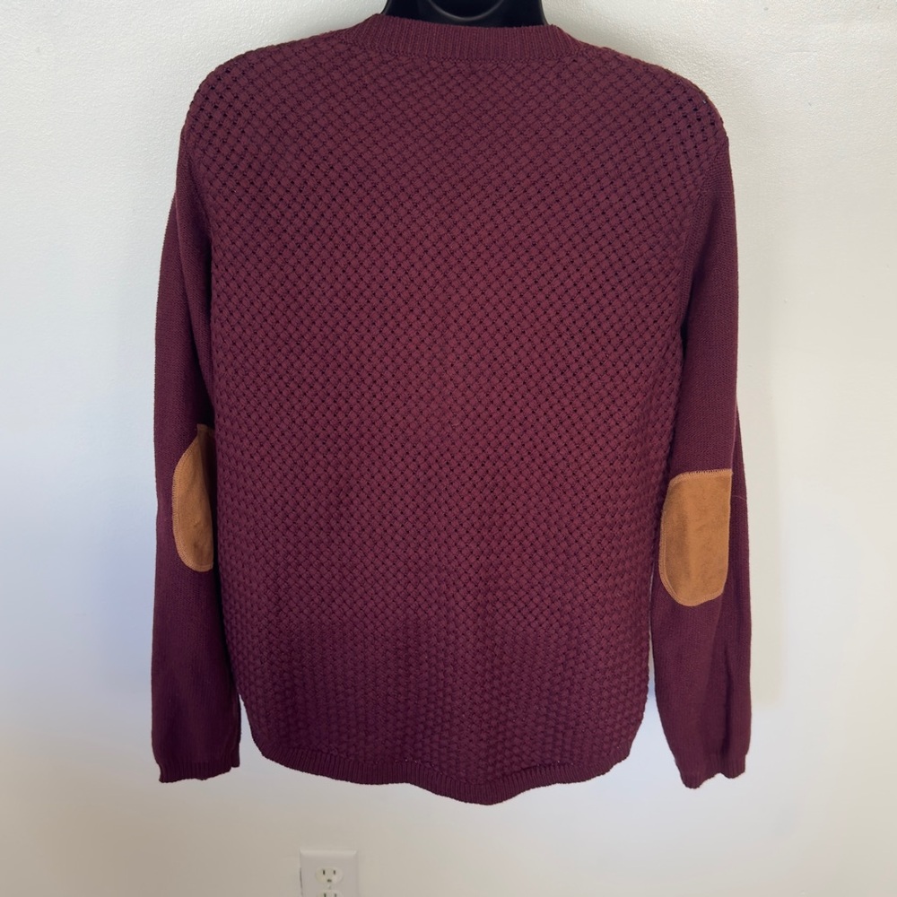 Elegant Maroon Crew Neck‎ Sweater - Picture 2 of 8